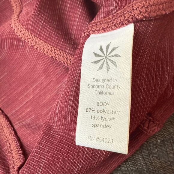 Athleta Women's Striped Athletic Performance Full Zip Jacket Red Size‎ XL - Picture 4 of 7